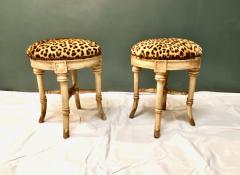 Pair 19th Century English Regency Style Stools - 2109444