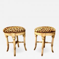 Pair 19th Century English Regency Style Stools - 2110184