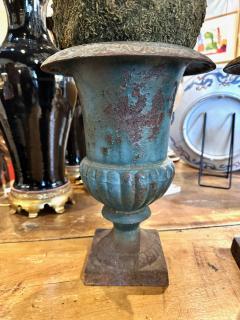 Pair 19th Century French Cast Iron Urns - 4269611