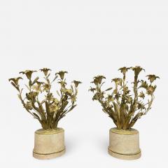 Pair 19th Century French Dore Bronze and Marble Candelabras - 2256836