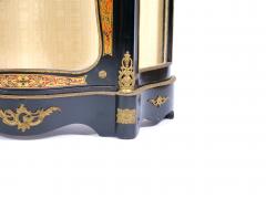 Pair 19th Century French Napoleon III Boulle Marquetry Ebonized Side Cabinets - 3329016