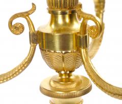 Pair 19th Century Italian Gilt Bronze Four Light Candelabra Engraved Details - 4706270