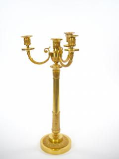 Pair 19th Century Italian Gilt Bronze Four Light Candelabra Engraved Details - 4706271