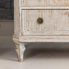 Pair 19th c Swedish Gustavian Painted Bedside Commodes with Reeded Drawers - 4505533