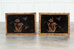Pair 19thC English Bamboo Laquered Tables - 3139145