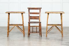 Pair 19thC English Bamboo Laquered Tables - 3139152