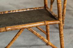 Pair 19thC English Bamboo Laquered Tables - 3139153