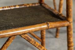 Pair 19thC English Bamboo Laquered Tables - 3139155