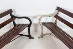 Pair 19thC English Cast Iron Benches - 2095445