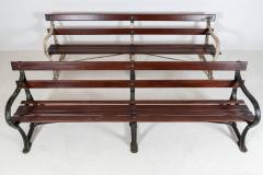 Pair 19thC English Cast Iron Benches - 2095447