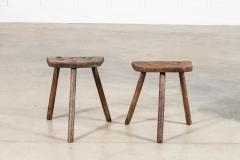 Pair 19thC English Elm Cutler Stools - 4393882