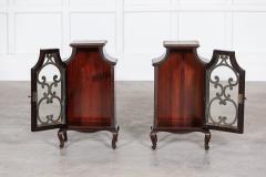 Pair 19thC English Mahogany Glazed Cabinets - 2769000