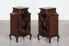Pair 19thC English Mahogany Glazed Cabinets - 2769002
