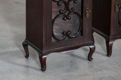 Pair 19thC English Mahogany Glazed Cabinets - 2769006