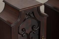 Pair 19thC English Mahogany Glazed Cabinets - 2769007