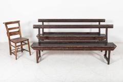 Pair 19thC English Pine Chapel Benches - 2232479