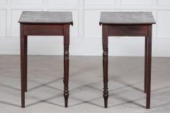 Pair 19thC English Vernacular Faux Rosewood Pine Side Tables - 2701293