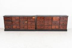 Pair 19thC French Printers Drawers - 2393596