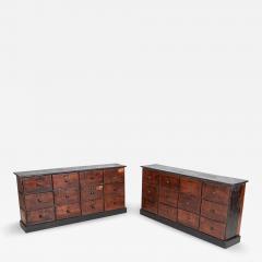 Pair 19thC French Printers Drawers - 2394609