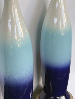 Pair 60s Italian Glazed Bottle form Ceramic Lamps - 3977544