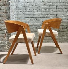 Pair Alan Gould Compass Dining Side Chairs 1950 - 3472129