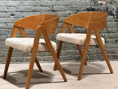 Pair Alan Gould Compass Dining Side Chairs 1950 - 3472130