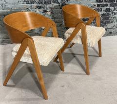 Pair Alan Gould Compass Dining Side Chairs 1950 - 3472131