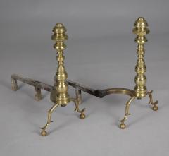 Pair American Brass Andirons - 4420205