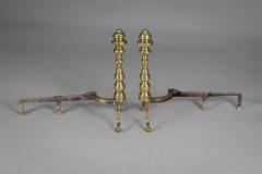 Pair American Brass Andirons - 4420206