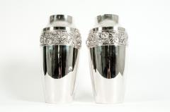 Pair Antique English Silver Plated Vases - 1130339