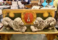 Pair Antique Limestone Lion Sculptures - 2373975