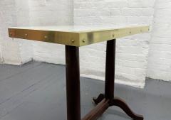 Pair Antique Mahogany and Marble Top Side Tables - 2095623