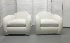 Pair Art Deco Lounge Chairs with Matching Ottoman - 2938364