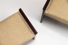 Pair Art Deco Stools in Mahogany 1930s - 4321762