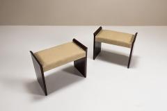 Pair Art Deco Stools in Mahogany 1930s - 4321768