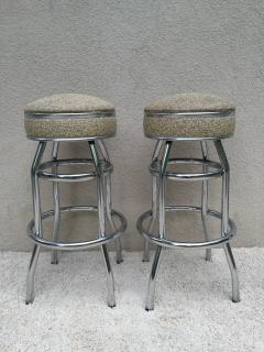 Pair Art Deco Swivel Bar Stools - 110710