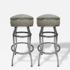 Pair Art Deco Swivel Bar Stools - 111659