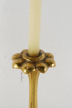 Pair Art Nouveau Style Gilt Wood Candlesticks - 2027399