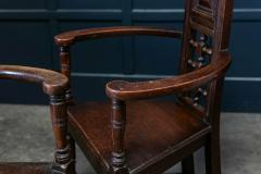 Pair Arts Crafts Oak Shakespeare Chairs - 1953720