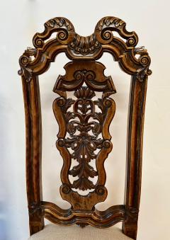 Pair Baroque Carved Walnut Side Chairs - 2871537