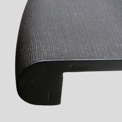 Pair Black lacquer demi lune consoles tables or dining table - 4706855