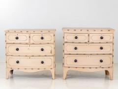 Pair Bowfront French Faux Bamboo Dressers - 3837235