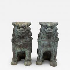 Pair Bronze Foo Dogs early 20th century - 3251603