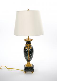 Pair Bronze Mounted Antico Verde Marble Urn Form Table Lamps French 19th Cent - 4796249