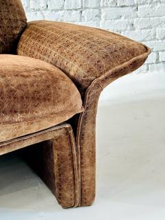Pair Busnelli Misinto Suede Lounge Chairs Italy 1970 - 4310287
