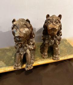 Pair Carved Renaissance Lions - 2151659