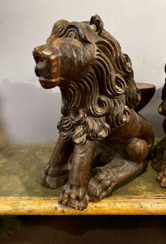 Pair Carved Renaissance Lions - 2151661