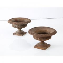 Pair Cast Iron Pie Crust Urns - 2461119