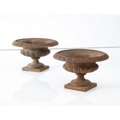 Pair Cast Iron Pie Crust Urns - 2461120