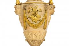 Pair Charles X Bronze Mounted Carved Alabaster Vases - 4501507